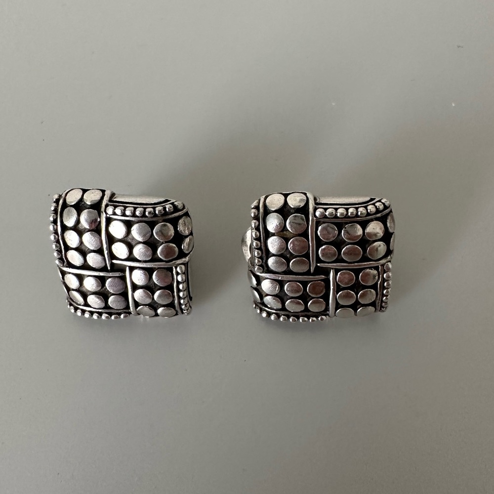 John Hardy Classic Woven Dot Sterling Silver Earring